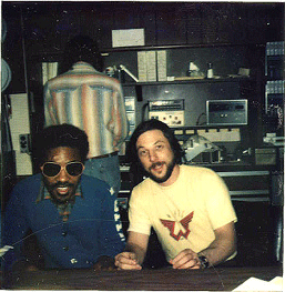 Stevie Wonder with his colleague Jay Mark, Sigma Sound Studios, Philadelphia