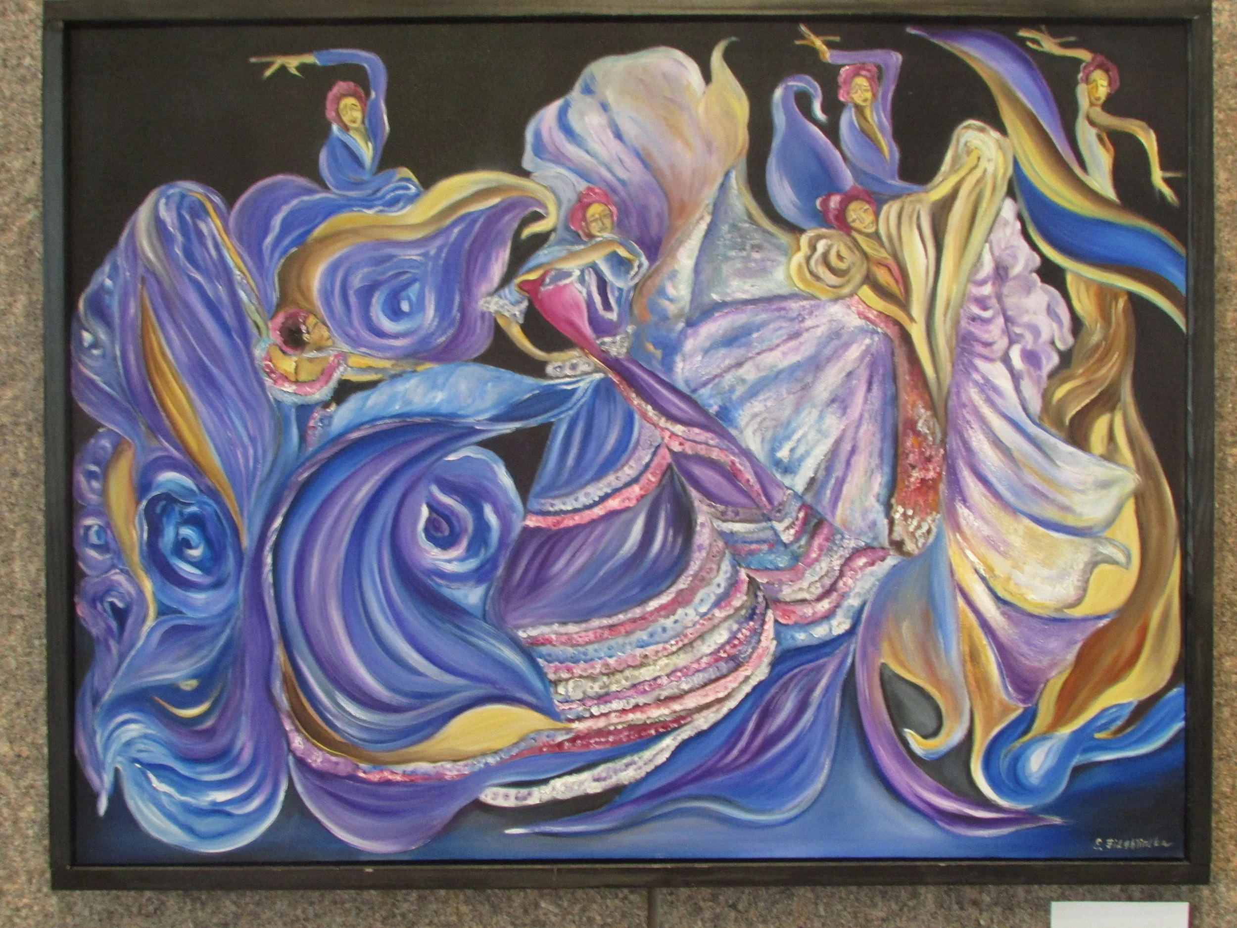 16 - Spanish Dancers in Blue - 30x40.JPG