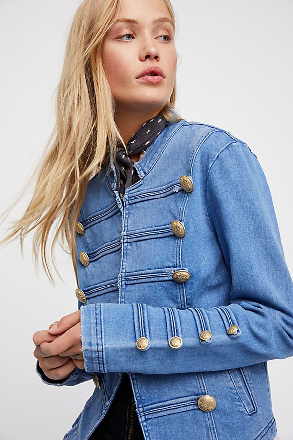 FITTED MILITARY DENIM JACKET