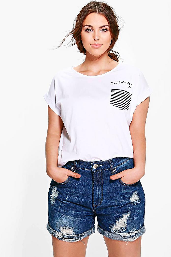 Plus Turn Up Denim