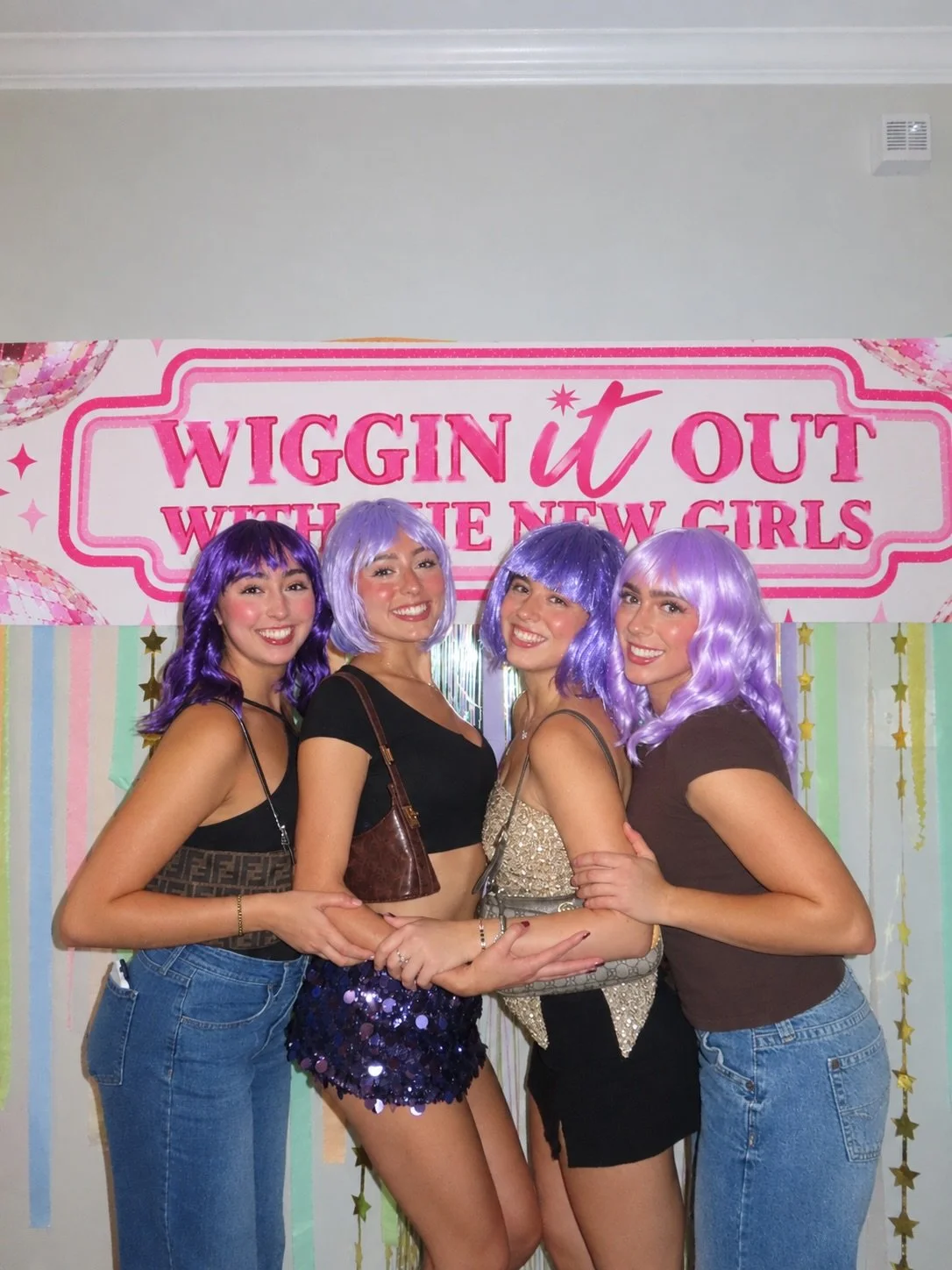 Wigging out over LEIAS!! 🩷✨💁🏻&zwj;♀️ 
New Girl Welcome Party!

@saintjamesicedtea 
#wig #wiggingout #tamu #leias #bob