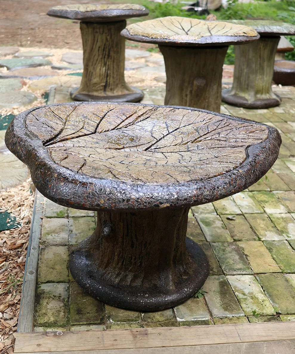 Walnut + Amber + Leather Birdbath with Base