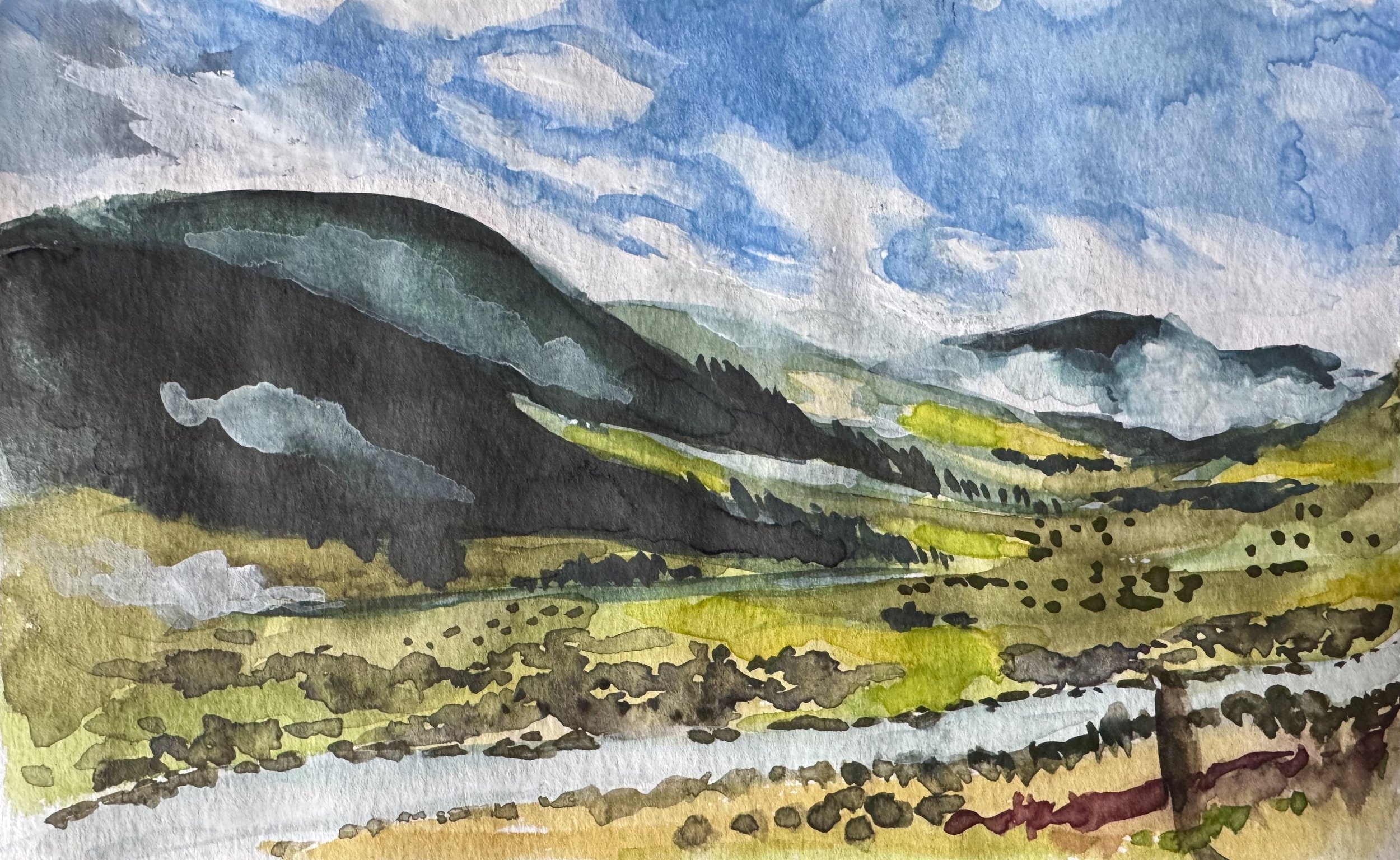 Phobjika Valley waterolor study.jpg