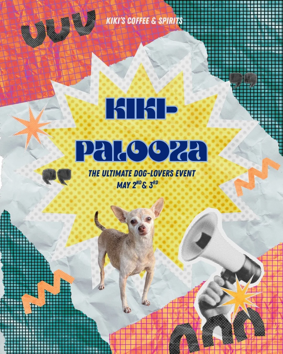 Kiki-Palooza is more than a market&mdash;it&rsquo;s a space for dog lovers to connect 🐾
Join us for 2 days of local vendors, an installation by @anartegallery_ , and all the pups your heart can handle.
See you at Kiki&rsquo;s May 2nd &amp; 3rd
