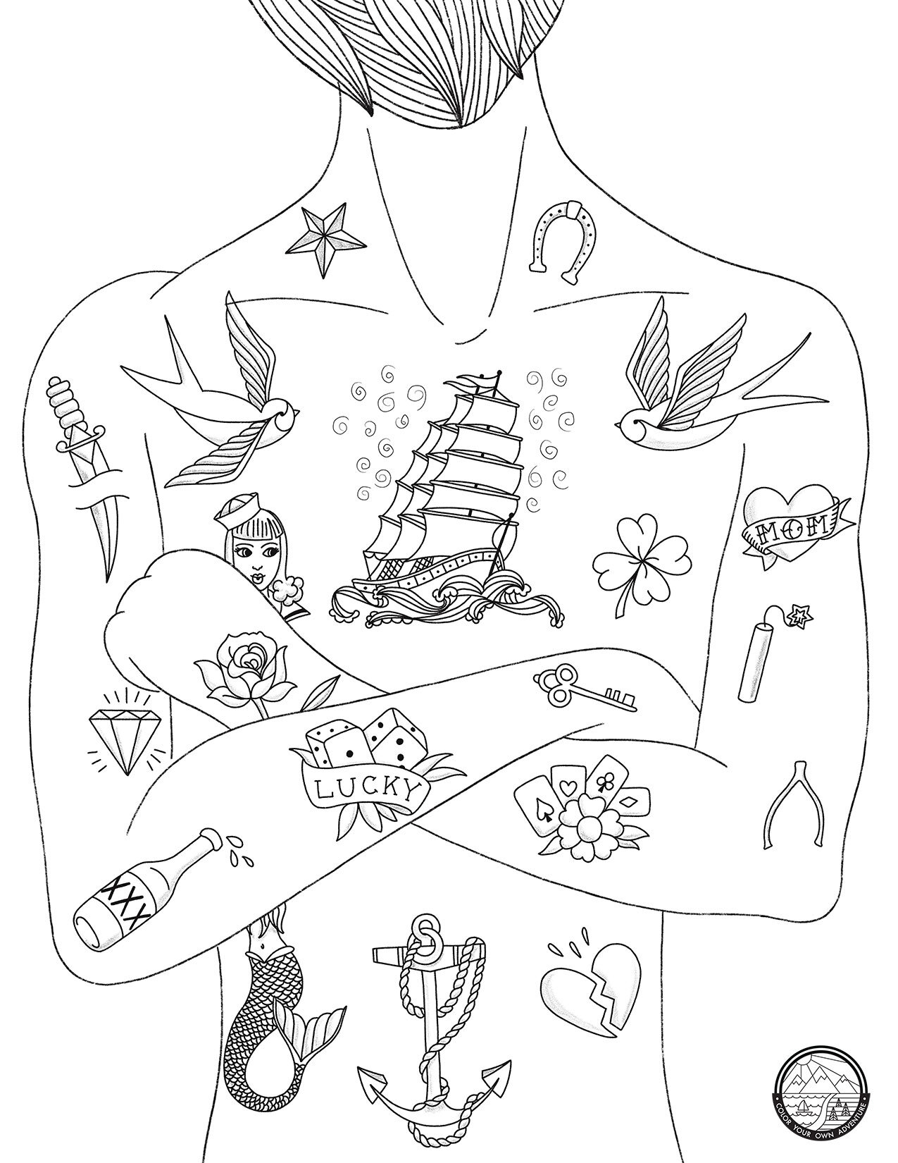 Hello Sailor Coloring Page