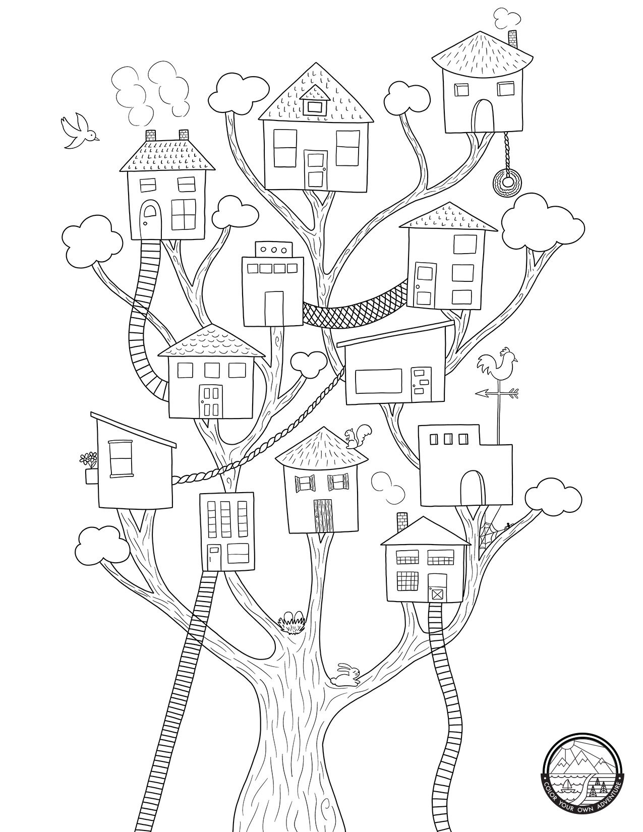 Neighborhood Coloring Page