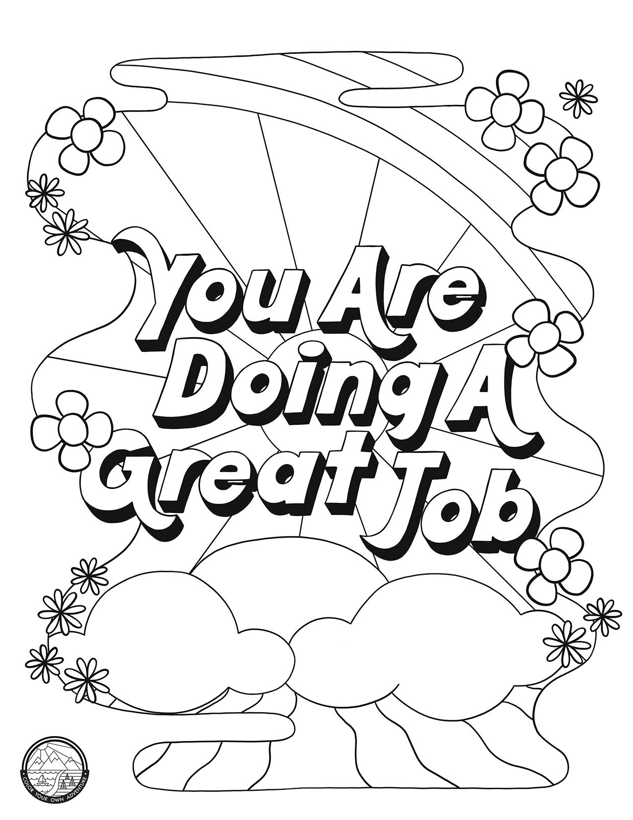 You Are Doing A Great Job Coloring Page