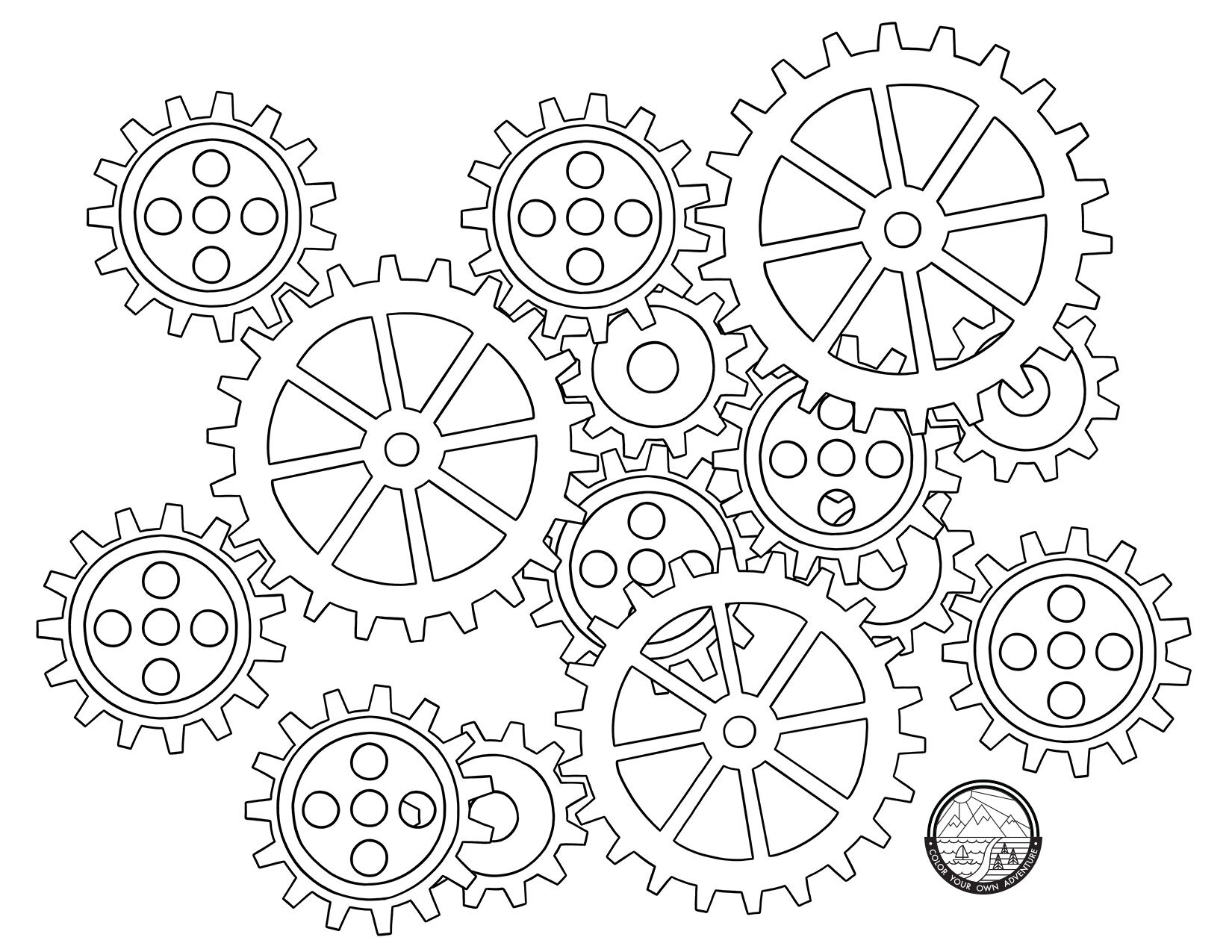 Get in Gear Coloring Page