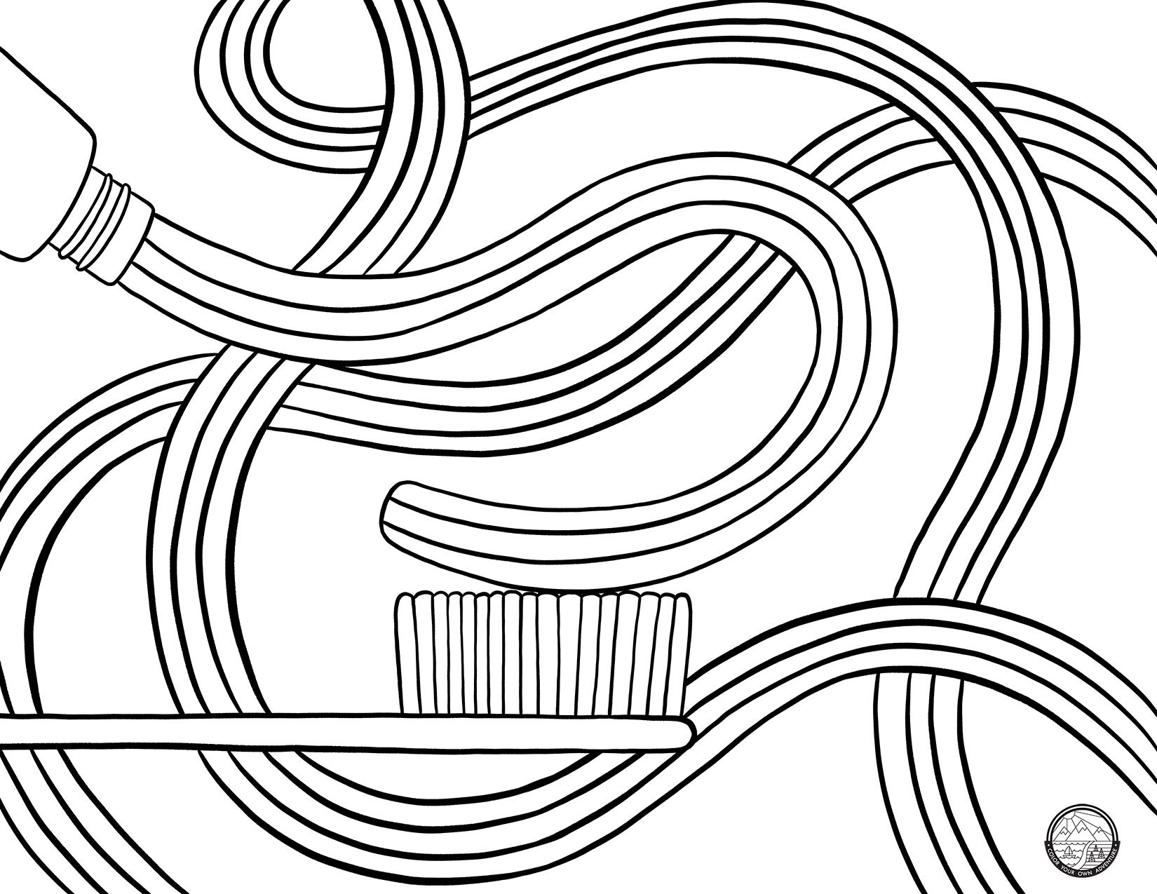 Toothpaste Coloring Page