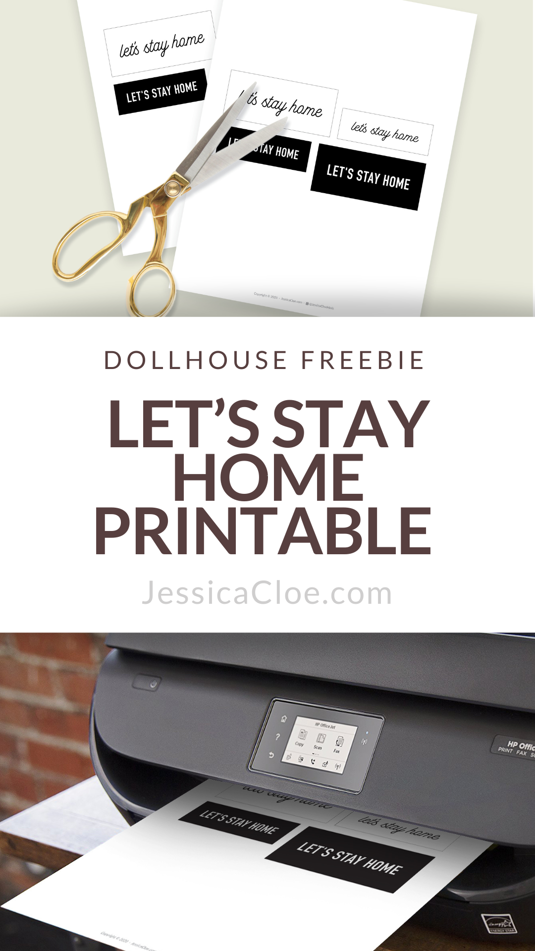 Let’s Stay Home Printable — Jessica Cloe Miniatures