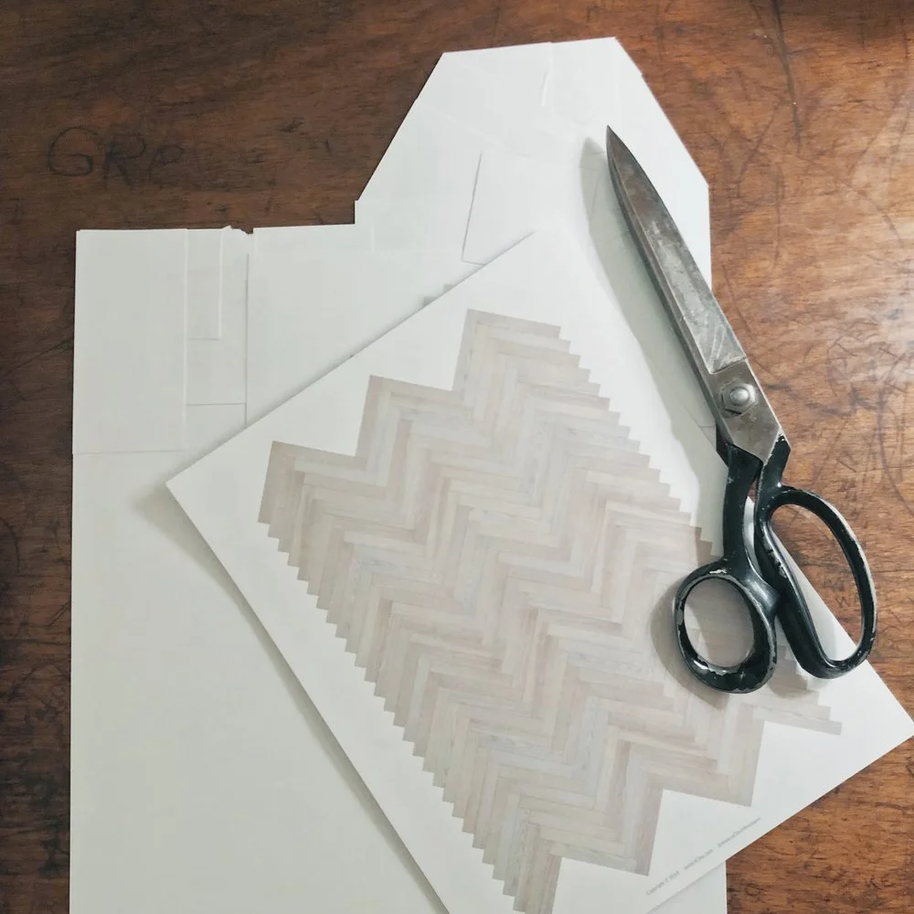 Installing Dollhouse Paper Flooring