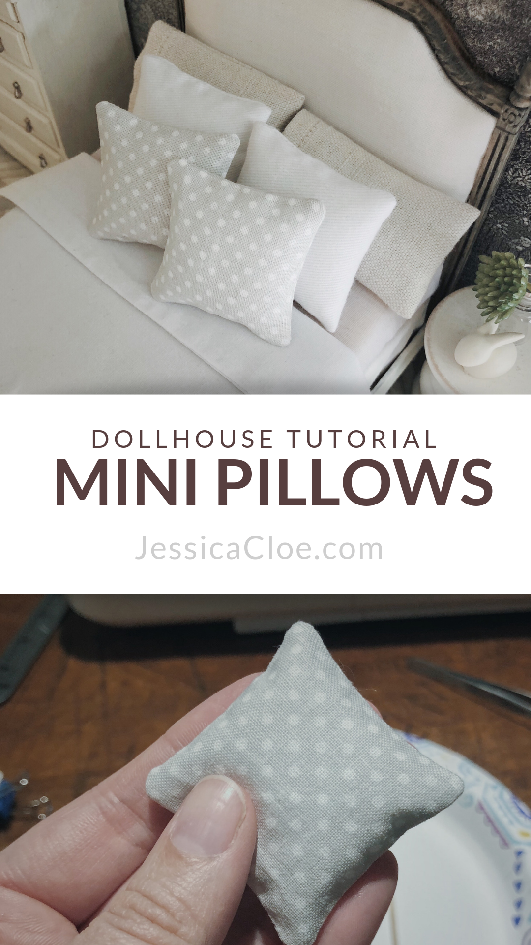 Dollhouse Miniature Throw Fabric Pillow in Navy Blue BB80016 