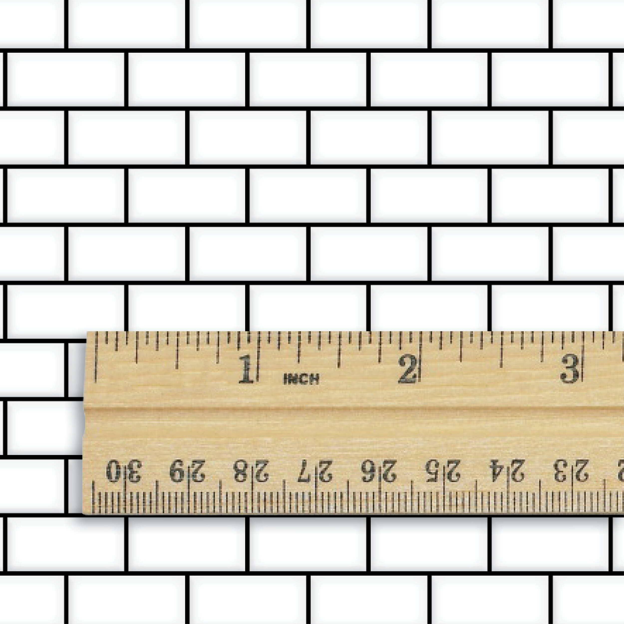 White Subway Tile Printable 1 12, How Thick Is 3×6 Subway Tile