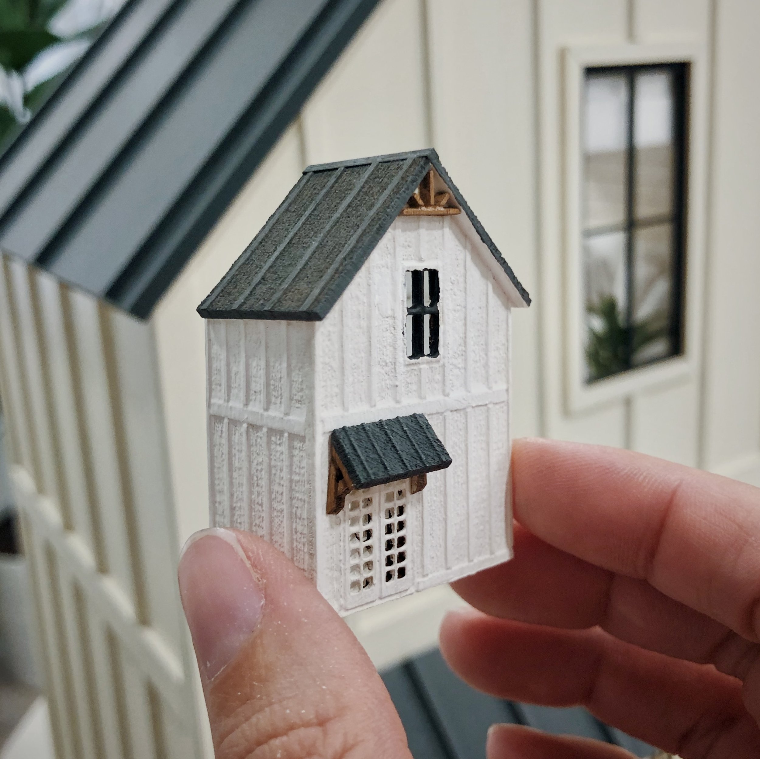 Metal cube with eggs farmhouse miniature dollhouse scale 1:12