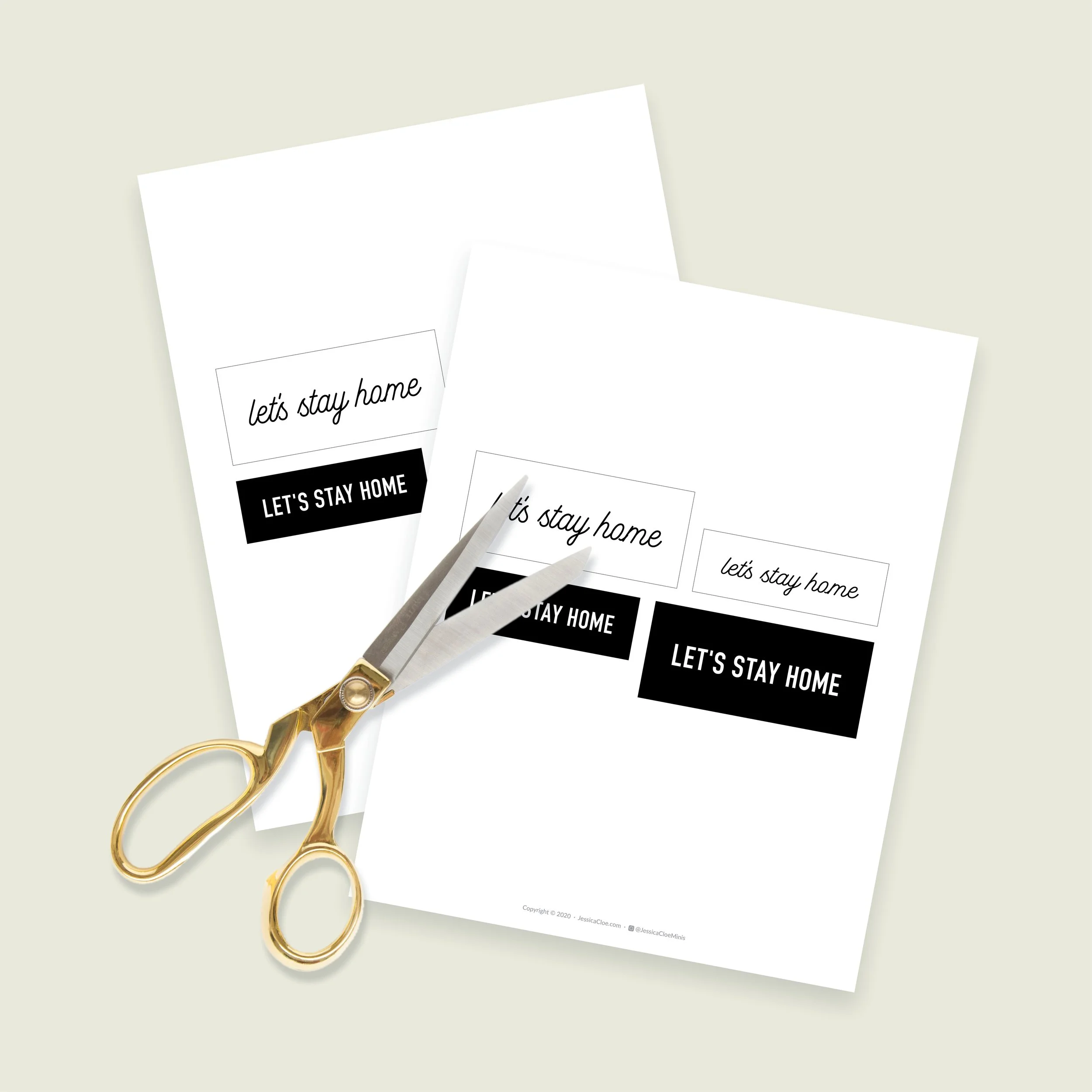 Let’s Stay Home Printable — Jessica Cloe Miniatures