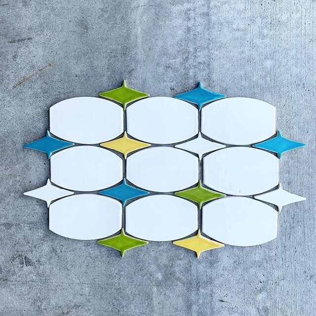 Custom pattern created for @onyxtilestudio for a client taking a home back to the 60&rsquo;s !
.
.
.
. 
#tilemaker #handmadetile #minnesotamade #minneapolisartist #minneapoilsmakers #womeninbusiness  #womanownedbusiness #tiletuesday #fantasiashowroom