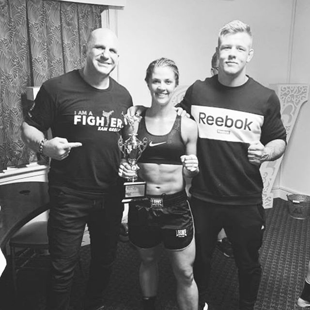 Kudos to @kimalinabaldacchino for another winning bout. She&rsquo;s one of the most committed and competitive athletes I&rsquo;ve treated. @samgreco_k1 and @jimmycruteufc aren&rsquo;t bad athletes to have in her corner either! Congrats to @the44gym t