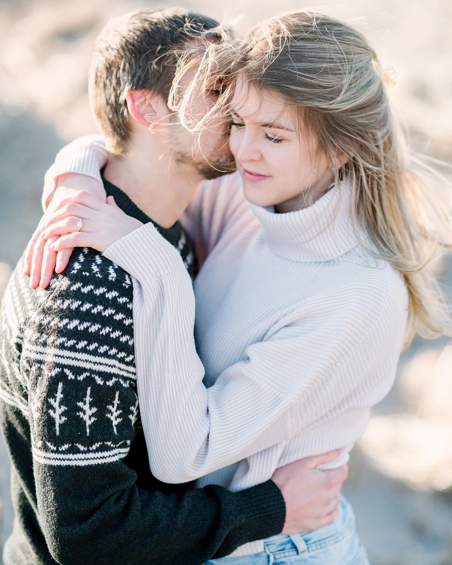 officially one month away from the start of wedding season 2024! kicking it off with these two who braved the beach in March! which was surprisingly warmer than today&hellip; hopefully one more month will provide leaps and bounds in the weather lol. 