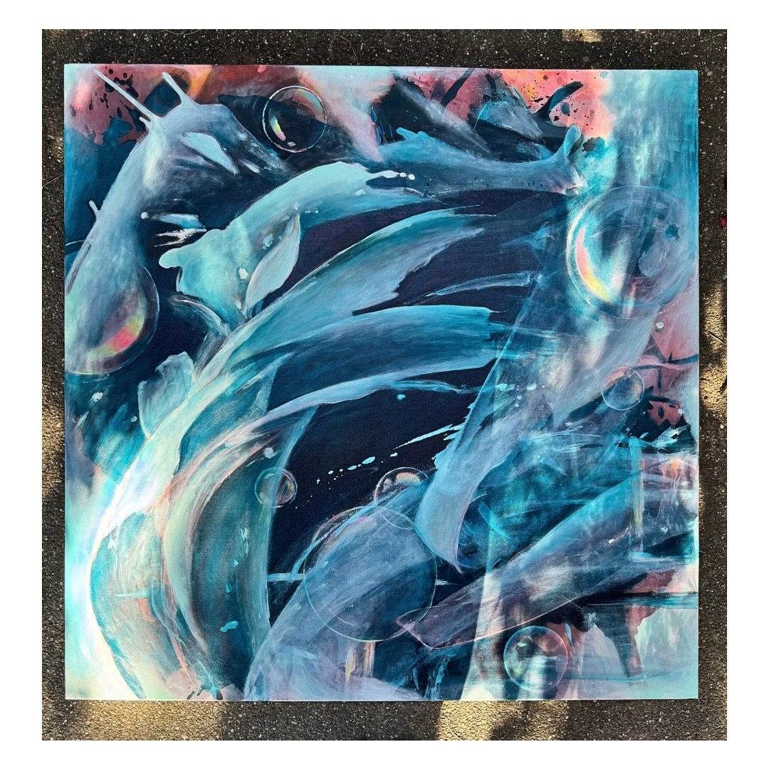 Added a bit more turquoise in today for a couple of minutes. Took it outside because golden hour was happening, and now I&rsquo;m contemplating lightening up the areas the outside light made (the first pic). Swipe to see what it currently looks like 