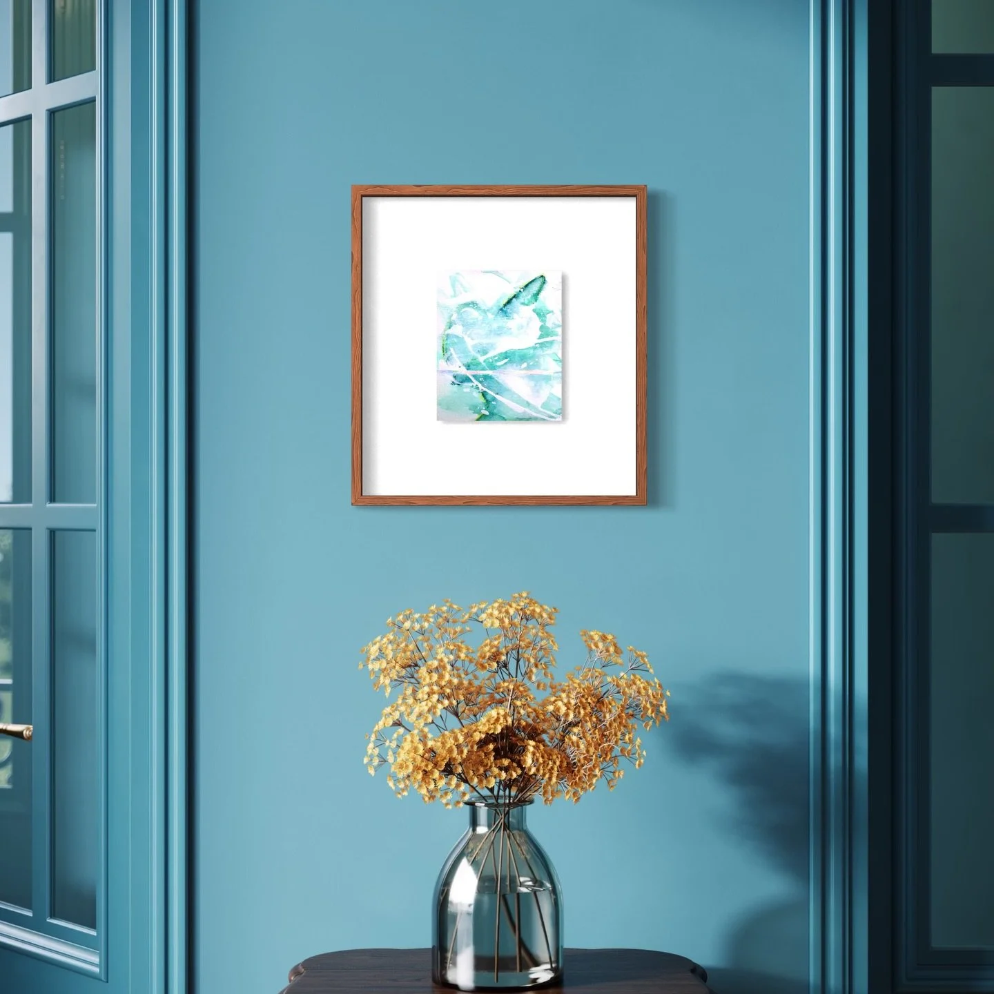 A new paper painting mocked up. Going to offer some smaller things. I prefer to work larger but one those don&rsquo;t sell as often and two they are way harder to make for me right now. So have some littles to offer soonish maybe. 🤔 This one is done