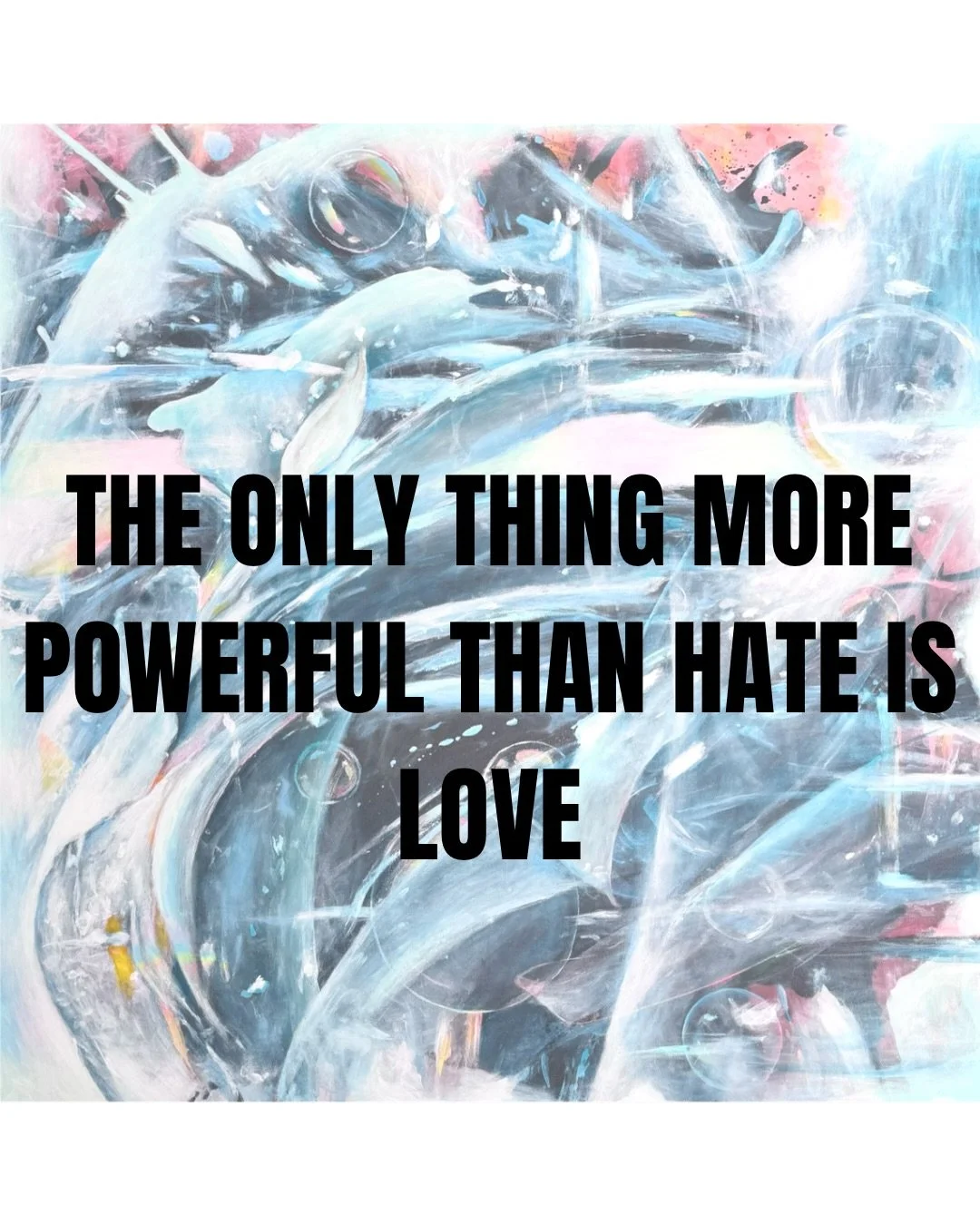 The Only Thing More Powerful Than Hate Is Love. 

Yes!! 🩵💫🌈 Feel free to share this. 🩵

There is Hope, Absolutely There Is Hope
36&rdquo; x 36&rdquo; 
Acrylic on Canvas 
Swipe to see the painting

#theonlythingmorepowerfulthanhateislove #weallbel
