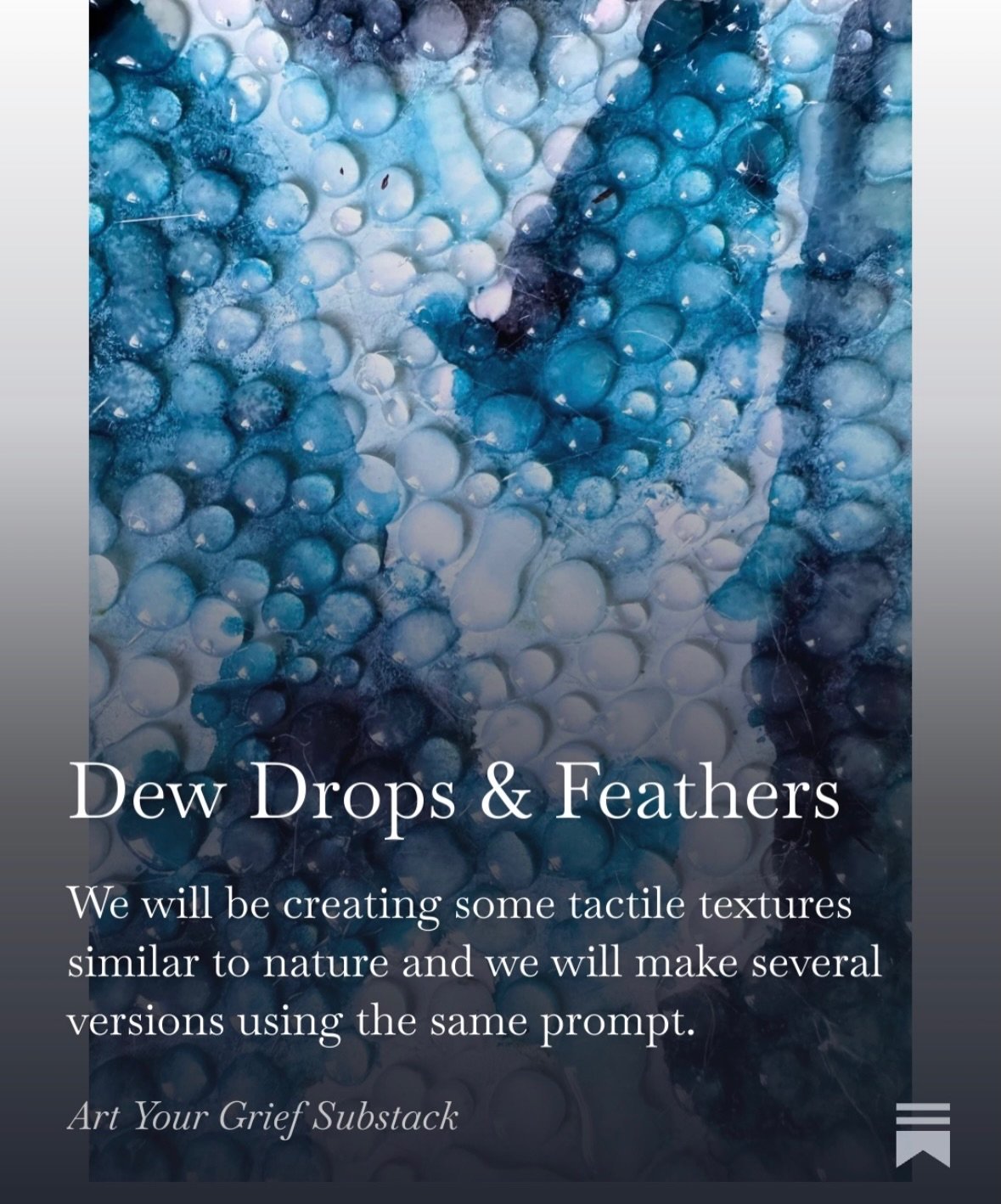 Art Your Grief Substack is where I&rsquo;m putting a lot of my energy these days. I&rsquo;ve been waiting to get back to this and although I can&rsquo;t hold a live class right now I&rsquo;m trying to put as many resources and prompts up that I can w