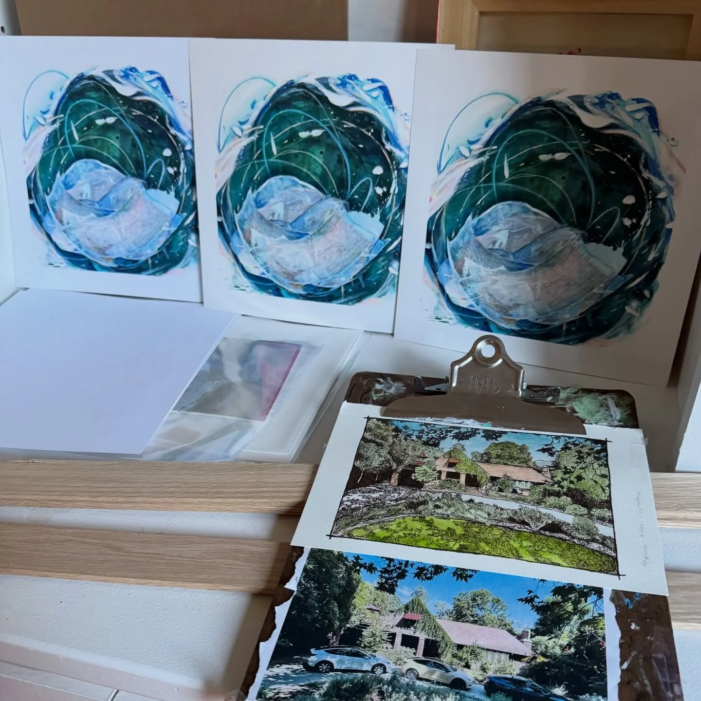 Back when I was choosing papers for Giclee prints &amp; painting home portraits for those that lost their homes in the LA fires. In the end I went with the highest quality paper, because it looked and felt too good to not. If you&rsquo;re local to me