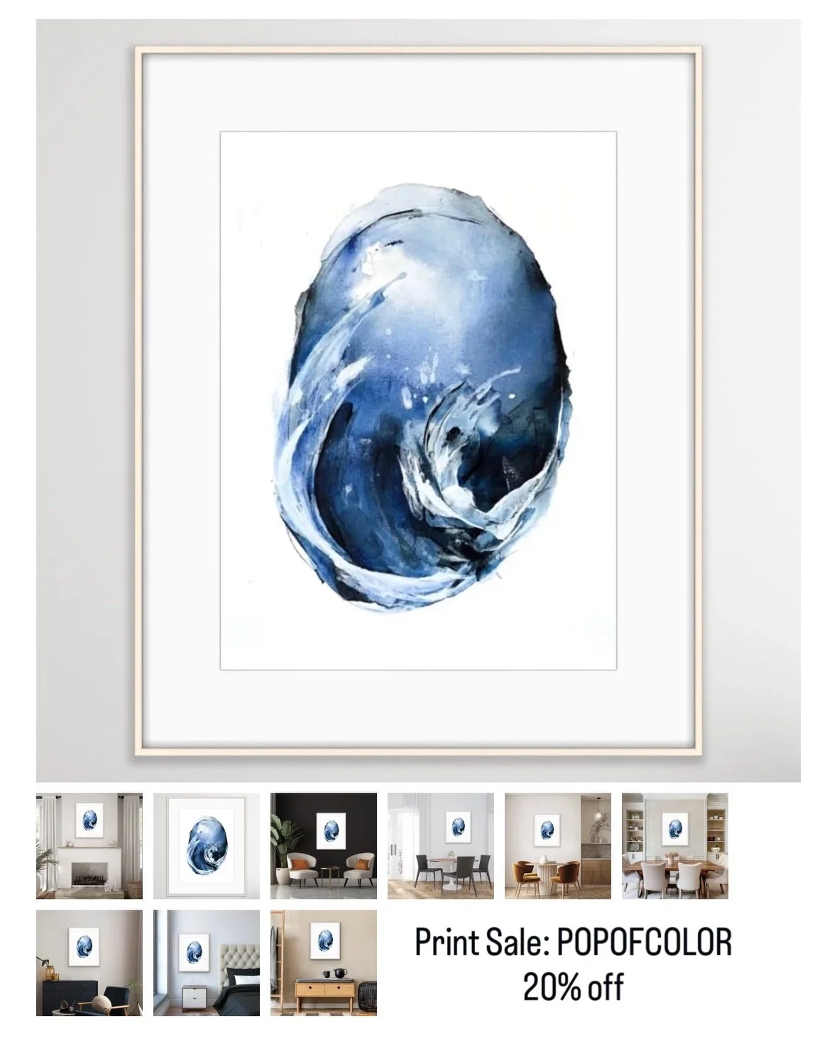 If you need a pop of joy or know someone who would&hellip;I&rsquo;m having a Print Sale 20% off all sizes of prints and Afterpay is also available. 🩵🖼️✨ Thank you for your support!! Please feel free to share. 🩵

#artprintforsale #gicleeprints #gic