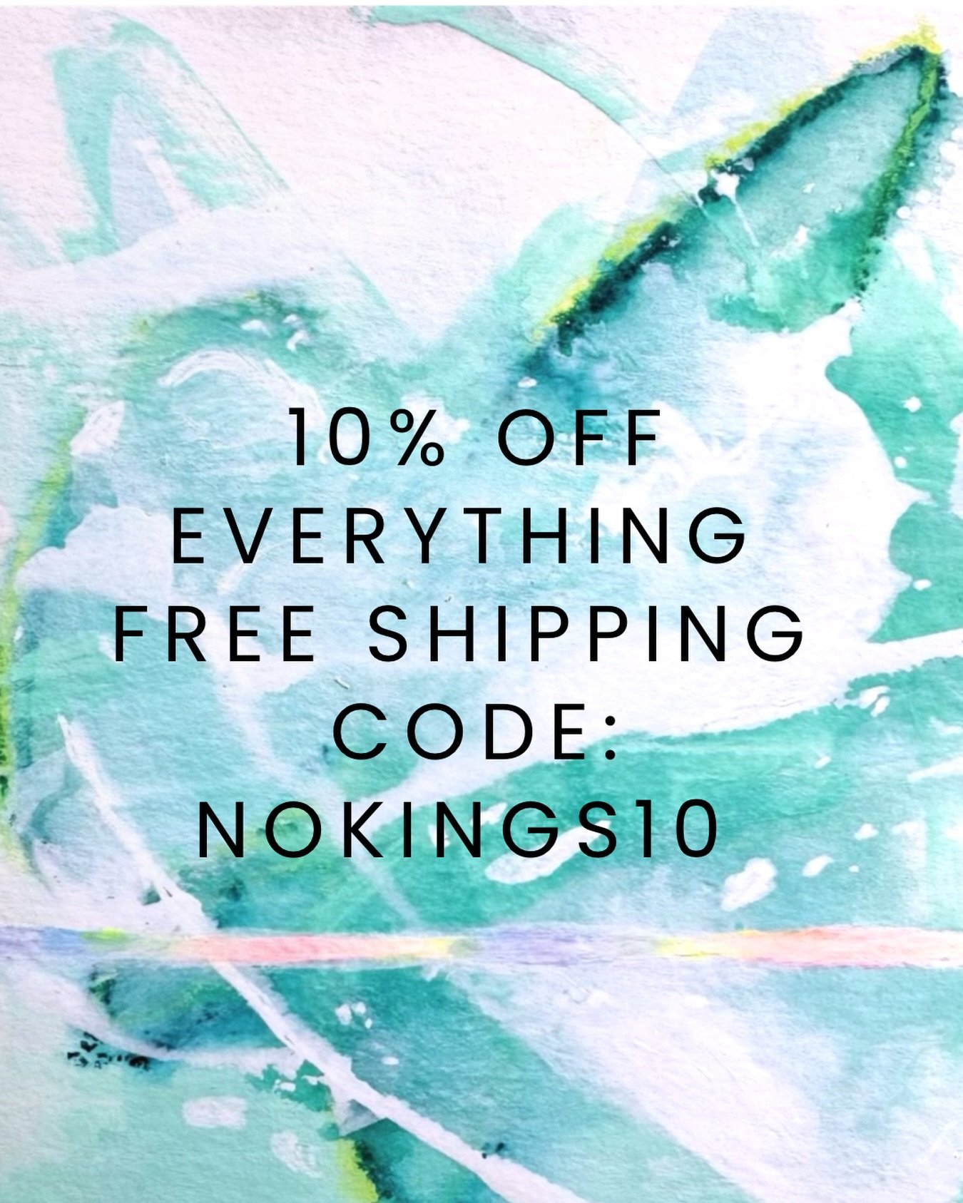 10% off everything in my shop today. Use Code: NOKINGS10 at check out. If you&rsquo;ve had your eye on an original those don&rsquo;t go on sale so now is your chance. I also have Afterpay available. Feel free to share! 🩵🌈
