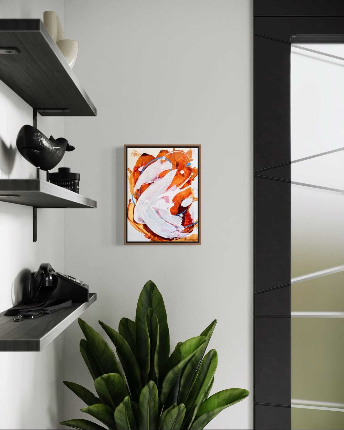 I tried this one in a different orientation today, and now I&rsquo;m curious which you prefer. Swipe right to see the close ups, there are 4. I&rsquo;d love to know what number 1-4 you prefer. The first image and the last two are how I painted it. 🩵