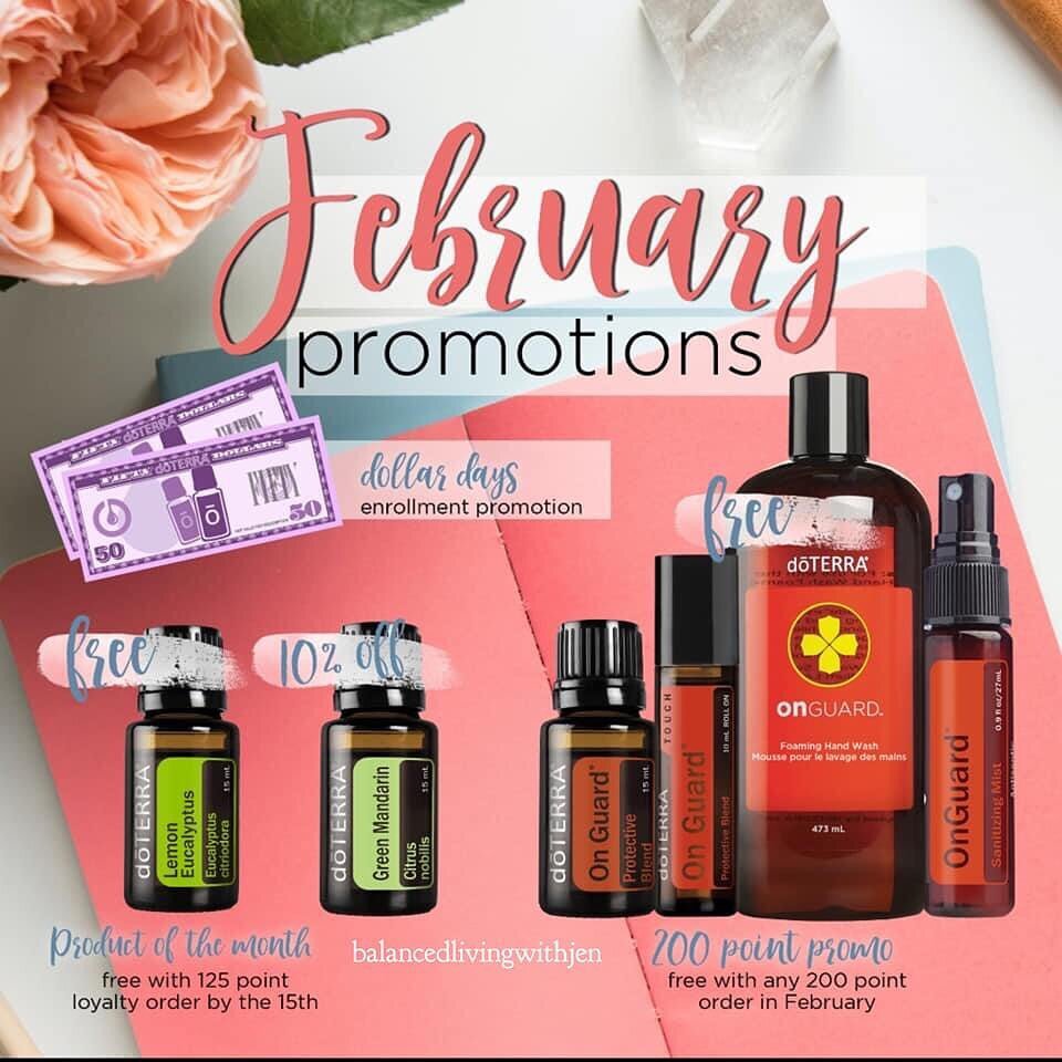 ❤ Essential oil love is in the air all February long, with deals and promos to melt your heart! 

💚Earn a FREE Lemon Eucalyptus 15mL with your qualifying 125PV+ LRP order as long as its placed by the 15th

💘Get an entire bundle of OnGuard products 