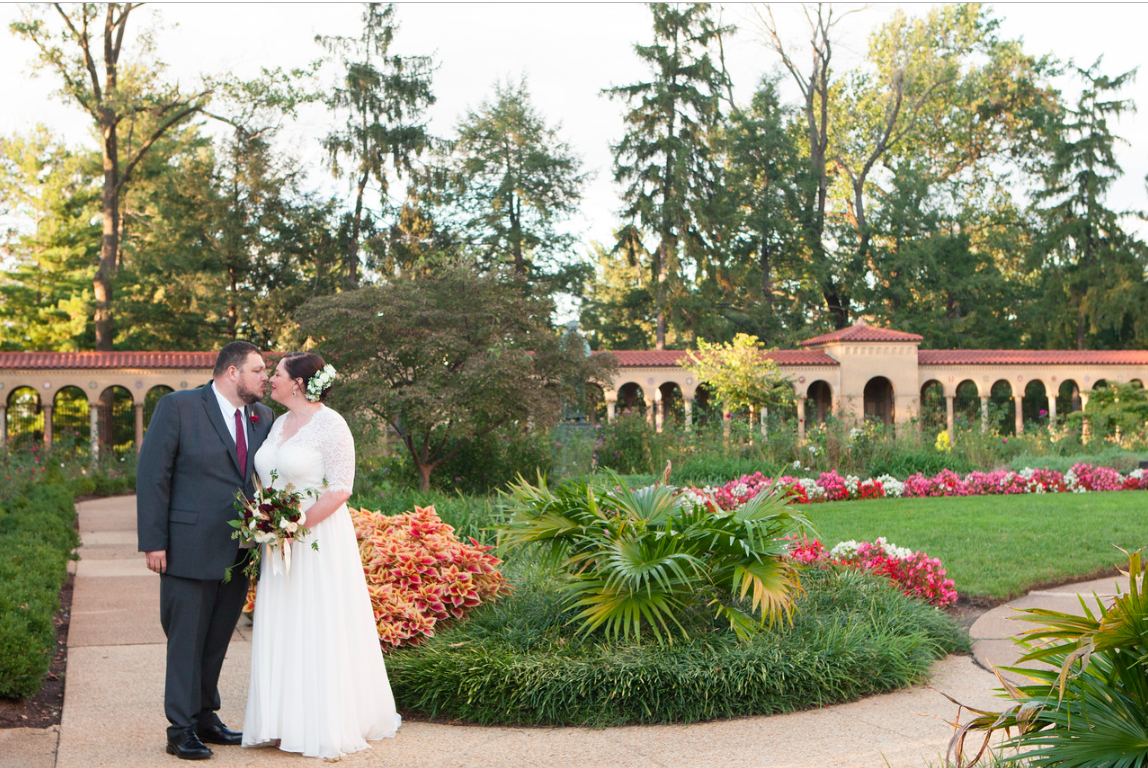 DC Wedding // First look in St. Francis Hall gardens