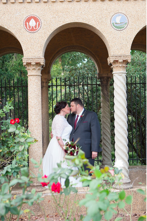 DC Wedding // First look in St. Francis Hall gardens