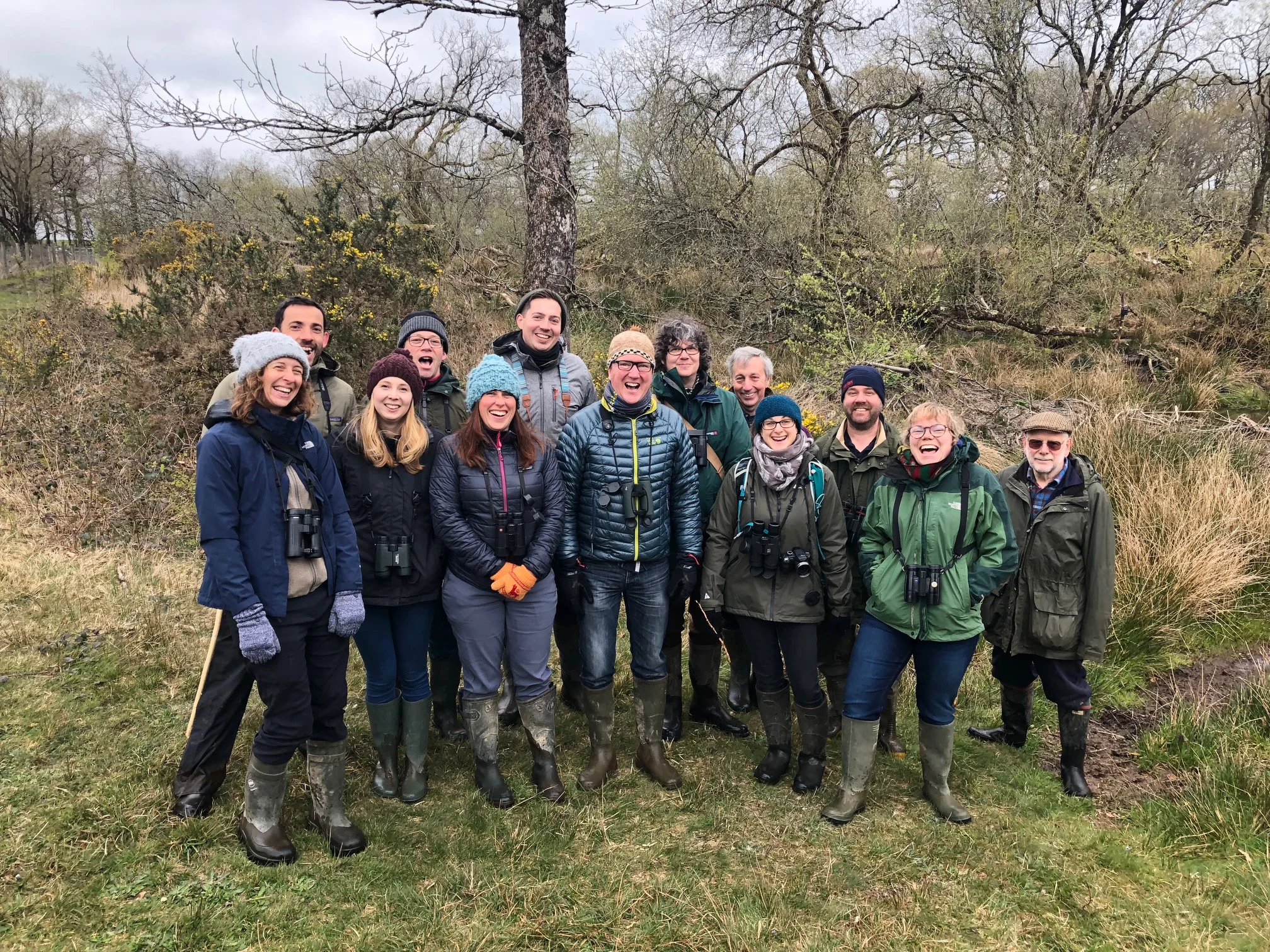 Safari leaders on tour to the Devon Beaver Project