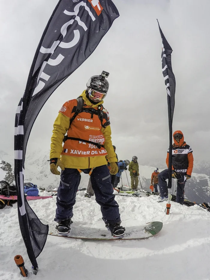 Past winner of the Vieber Xtreme and Hexo+ Drone co-founder Xavier De La Rue about to drop into 3rd place