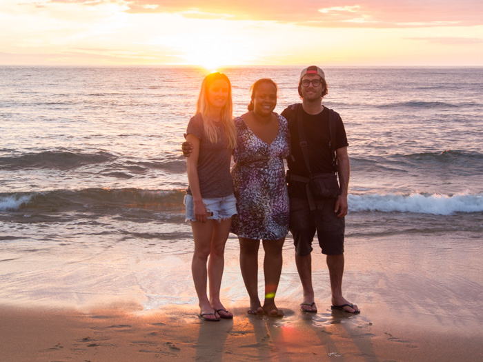 Sophie & Pete with Pakerette, a local Malagasy woman and senior employee of Eden Projects 