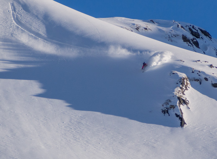 Pete scoring some great pow! Photo: Tove Kockum