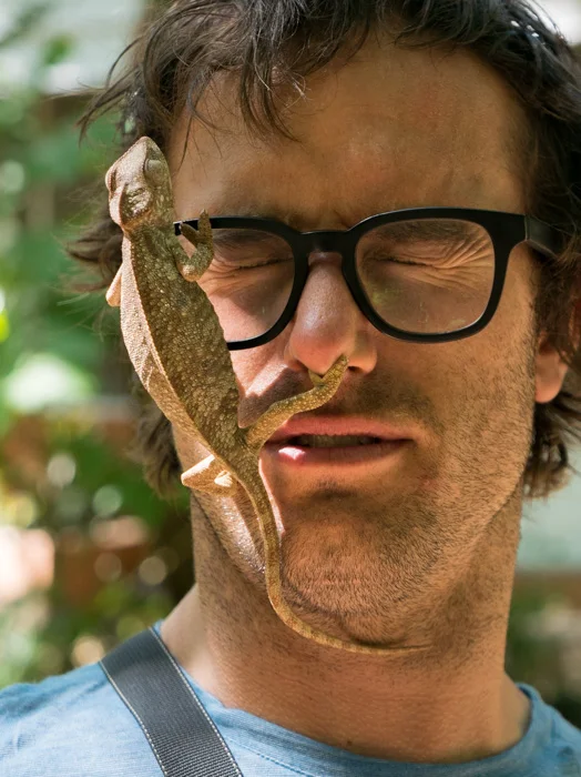 A Chameleon in Majunga liked the look of Pete