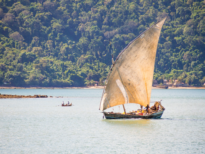 This ancient style of sailing boat used for cargo transport and fishing were all up and down the coasts
