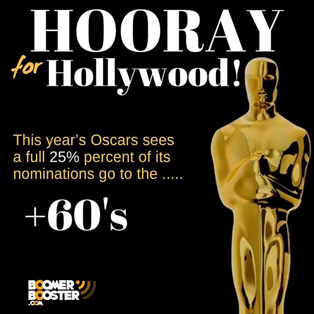 After years of complaints that Hollywood is no place for an ageing actor, this year&rsquo;s Oscars sees a full 25 percent of its actor nods go to the over 60&rsquo;s.⁣
⁣
With Glenn Close, 71, a frontrunner for Best Actress in a Leading Role (The Wife