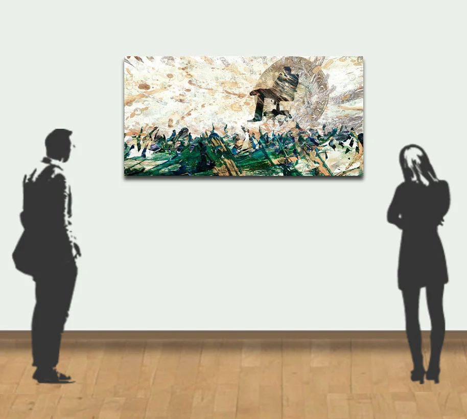 Demo example of a 150x75cm 60x30 in) piece