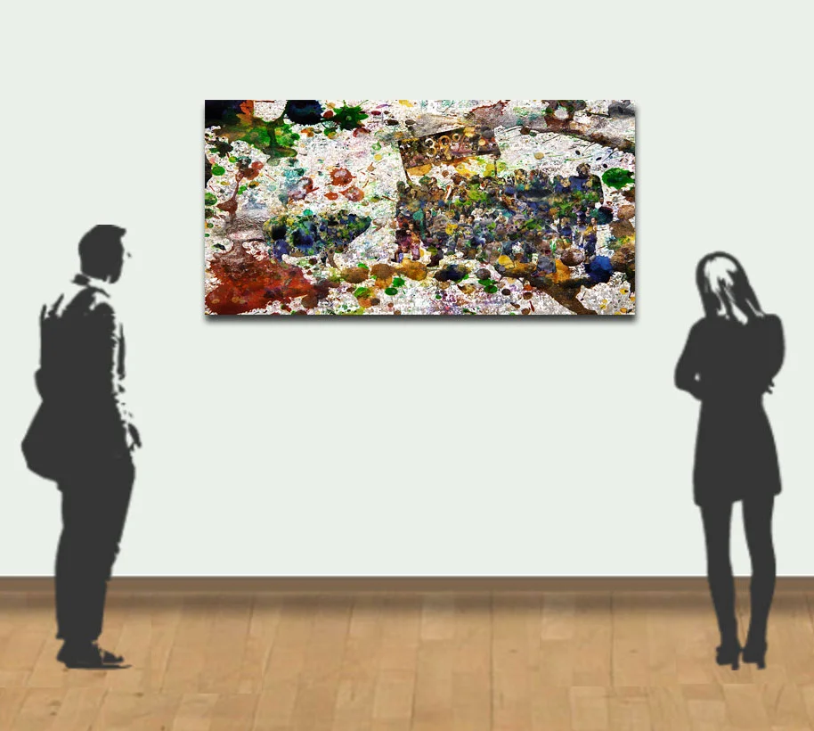 Demo example of a 150x75cm 60x30 in) piece