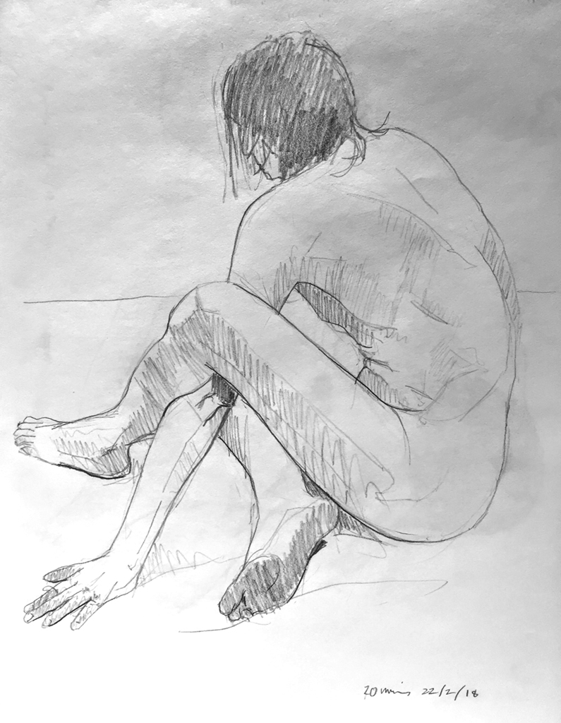 Life Drawing sketch 1 Session 22/2/18