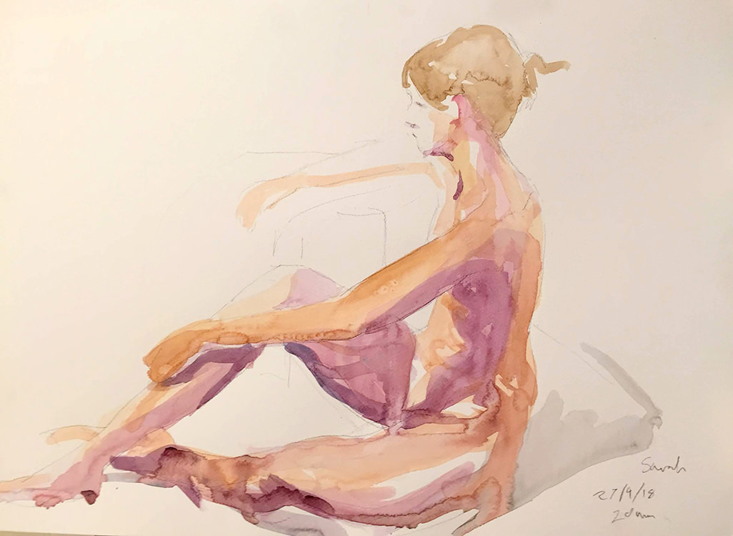 Life Sketch of Sarah, 2nd Pose, 27/09/18