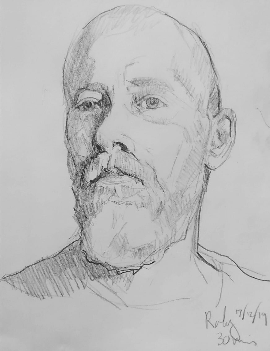  Roly 2, 20 minute portrait sketch 17/12/19  (Copy)