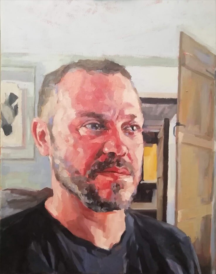 My Portrait of Will Young, 16" x 20" for Sky Portrait Artist of the Week, 24/5/2020. 