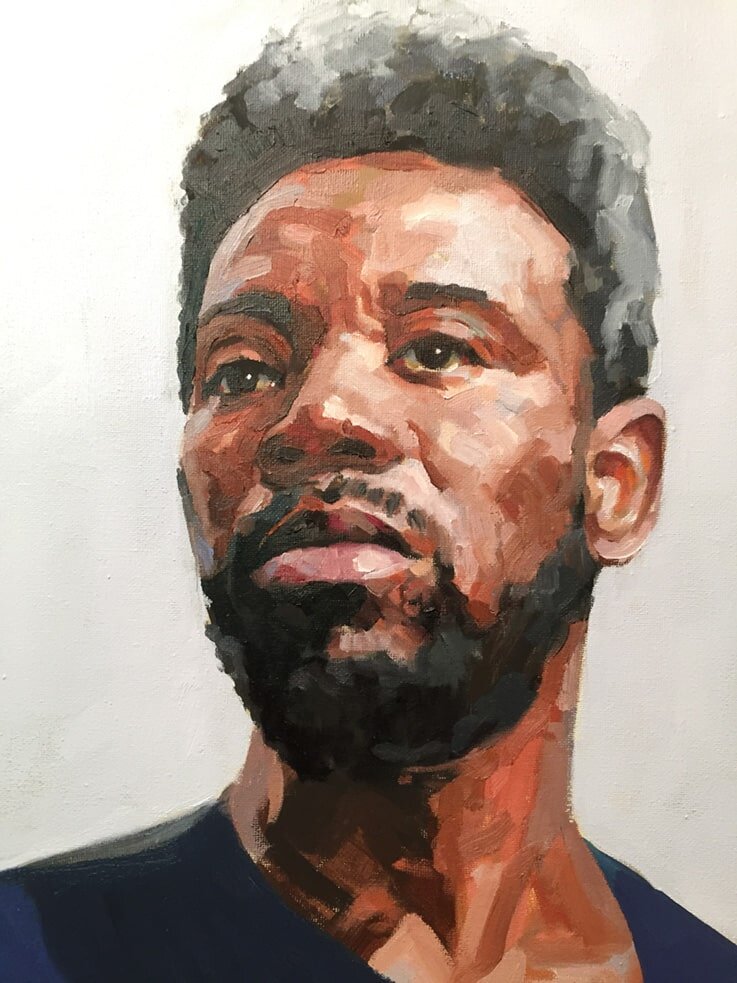 Portrait of TJ by Jonathan Ing, Oil on canvas 16"x20"