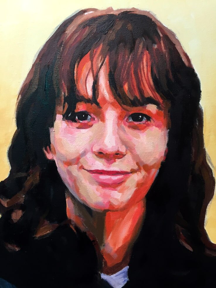 My lovely daughter Chloe by Jonathan Ing. 16" x20" Oil on Canvas
