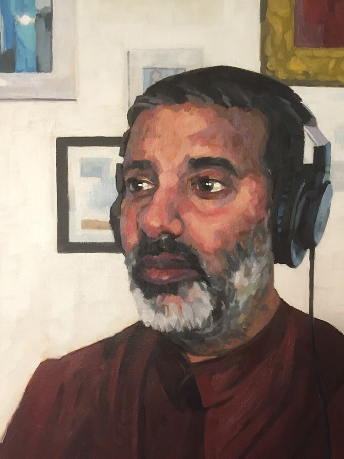 Nihal Arthanayake: The TV and radio presenter painted by Jonathan Ing as part of Sky #myPAOTW