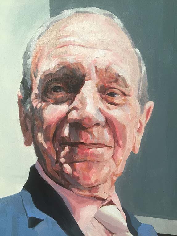 Vic our elder statesman. Oil on canvas 16x20" by Jonathan Ing.